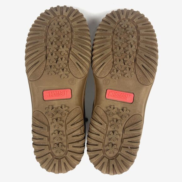 Khombu Suede Ankle Boots Womens SZ 9 Chestnut Zip Faux Fur Outdoors Gorpcore - Picture 11 of 13